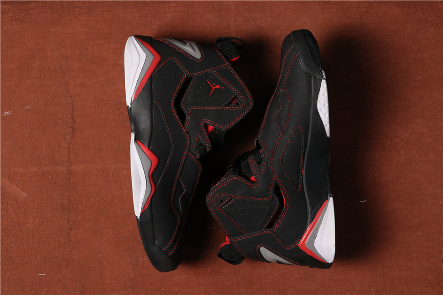 Men Air Jordan 7.5 Black Red Shoes